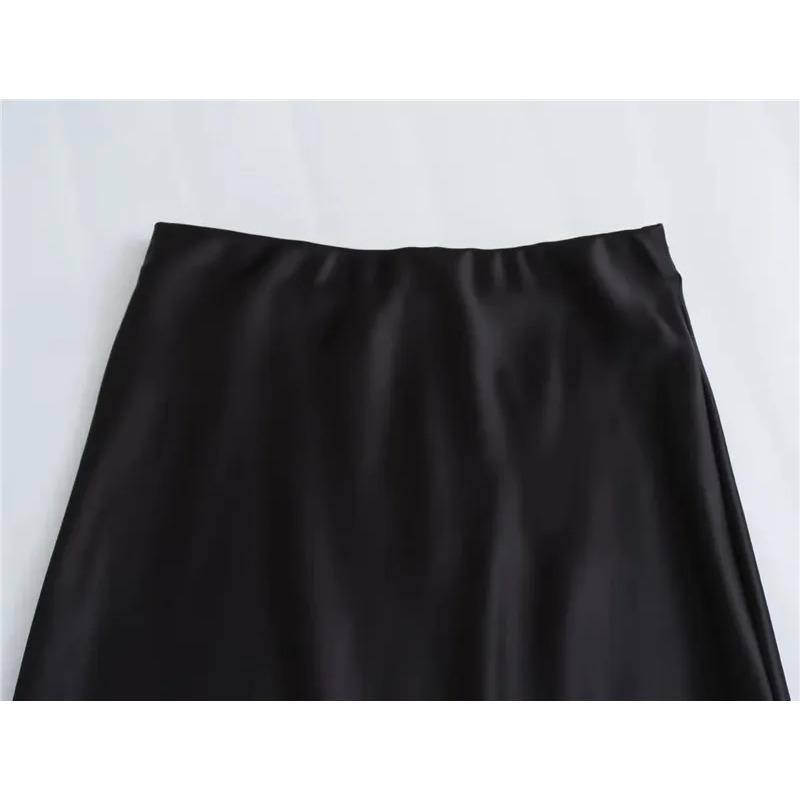 1 шт. атласная юбка женская с высокой талией элегантные длинные юбки для женщин модная летняя юбка миди офисные женские юбки