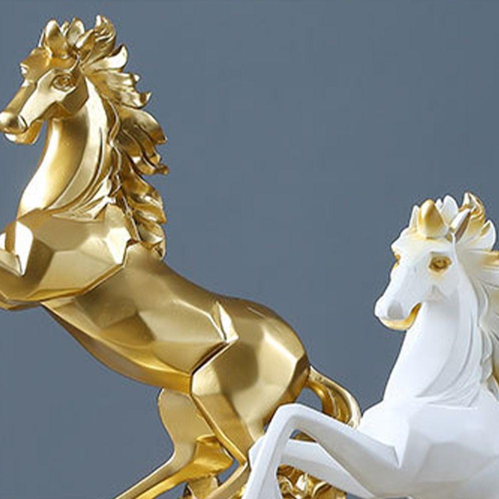 Handicraft Horse Statue Modern Animal Sculpture Desktop Ornament Horse Ornament  Office