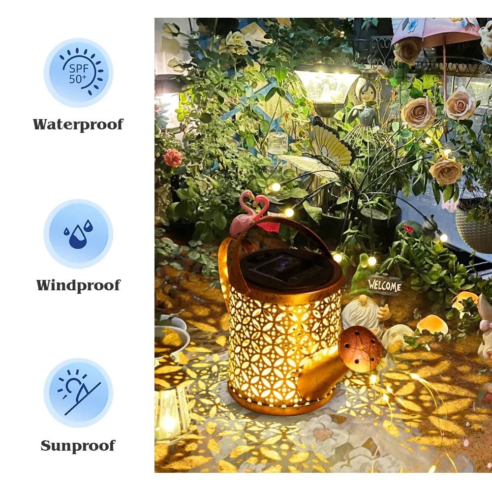 Солнечные лейки, уличные водопадные садовые гирлянды, водонепроницаемый IP65 солнечный чайник проекционный светильник
