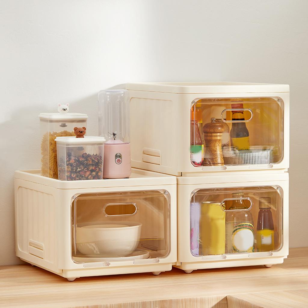 Складной ящик для хранения для баночек со специями, пластиковый складной контейнер для хранения, многофункциональный штабелируемый органайзер для хранения на кухне