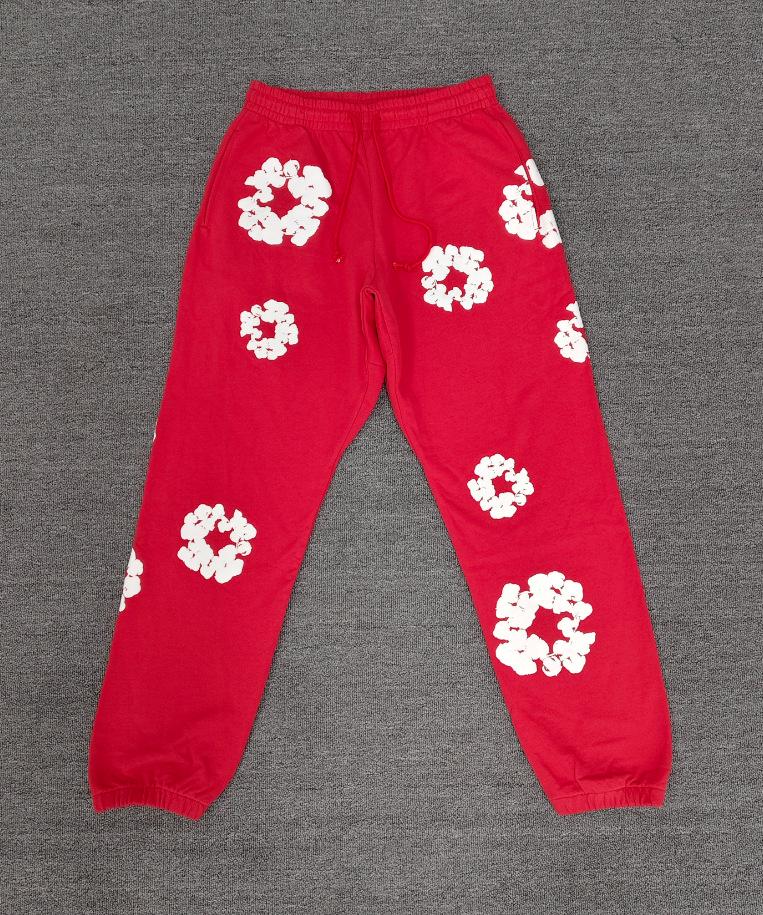 Худи из плотного хлопкового денима с цветочным принтом - Модная американская уличная куртка для мужчин