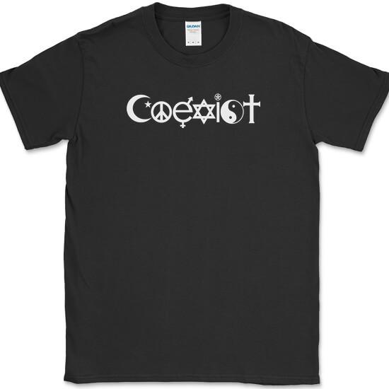 Футболка с религиозными символами Coexist