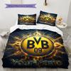 Borussia Custom Name Pattern Bedding,Quilt Set Quilt Cover Pillowcase Home Birthday Gift(1 * duvet cover + 2 * pillowcase, without core)