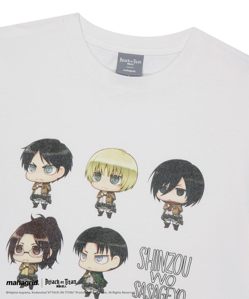 MAHAGRID [Attack On Titan] Sasageyo Character Tee White(Mg2Gmmt504T)