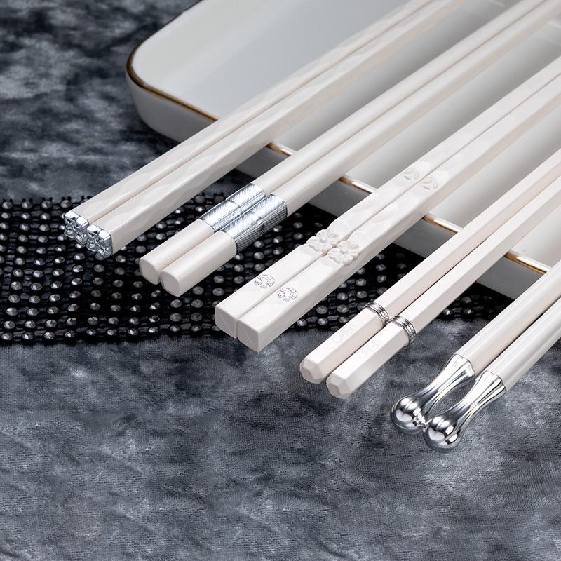 5 пар японских китайских палочек для еды для еды, палочек для суши, многоразовый сплав, набор корейских палочек для еды, здоровая кухонная посуда