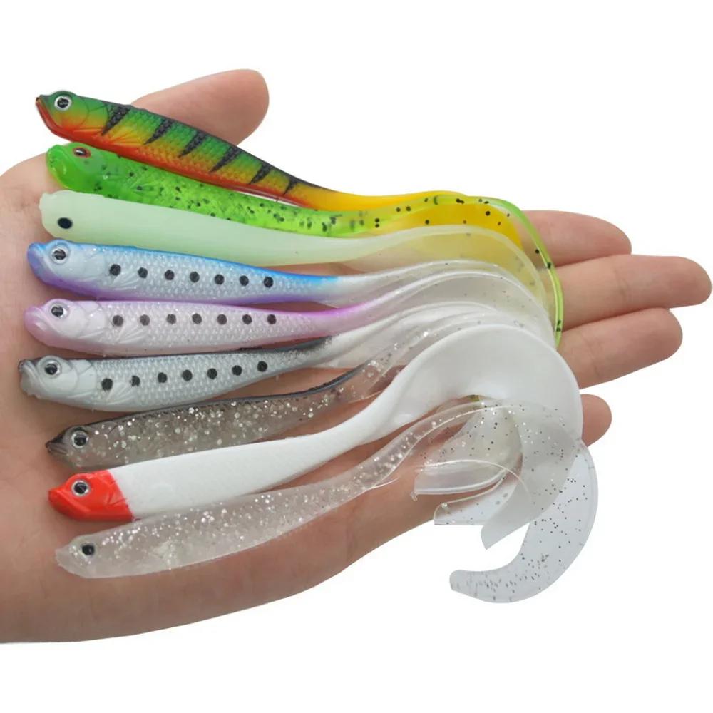 1 шт. рыболовная приманка 12 см 5,5 г Swimbait Shad T-Tail мягкая приманка искусственные силиконовые приманки для ловли окуня и щуки джиговые воблеры