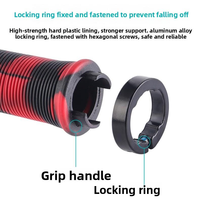 Ручка для горного велосипеда Камуфляжная резиновая Прямая Мягкая Противоскользящая Пара Ручка Руль для шоссейного велосипеда Прямой руль Противоскользящая ручка Ручка