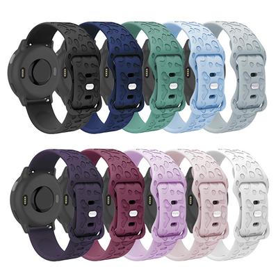 Силиконовый ремешок с леопардовым принтом 18 мм, 20 мм, 22 мм для Garmin Forerunner 245 255 265 Vivoactive 5 Venu SQ, ремешок для умных часов Huami Amazfit Bip GTS GTR