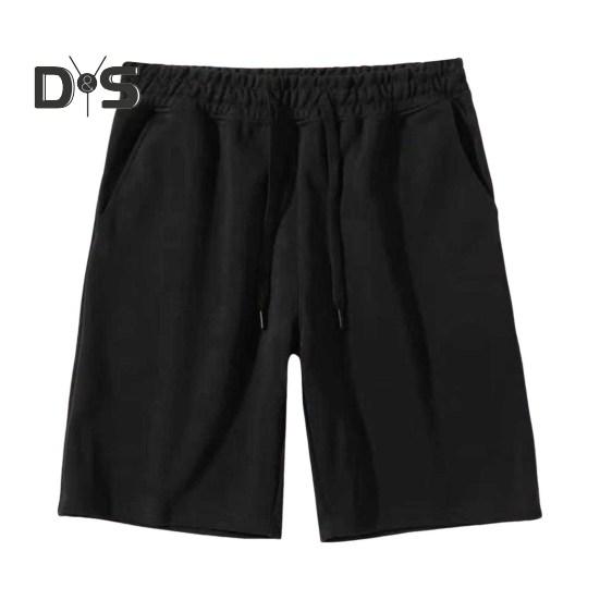 Мужские повседневные шорты, однотонные, обычного кроя, с укрепленными карманами, регулируемые летние шорты со шнурком