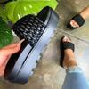 Spring Summer 2024 Women Luxury Shoes Slipper Summer PU Leather Women's Sandal Casual Slides Outdoor Female Ms Flip Flops