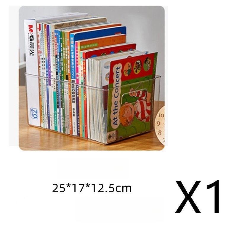 Прозрачный ящик для хранения ПЭТ, ящик для хранения книг, бытовая корзина для хранения, устойчивая к падению, корзина для хранения в холодильнике и сортировка мусора