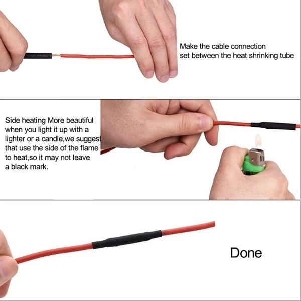 127/164/328/530 шт. Ассортимент электронных 2:1 оберточная проволока с изоляцией кабеля из полиолефиновой термоусадочной трубки. Коэффициент изоляции трубок.(Нет коробки)