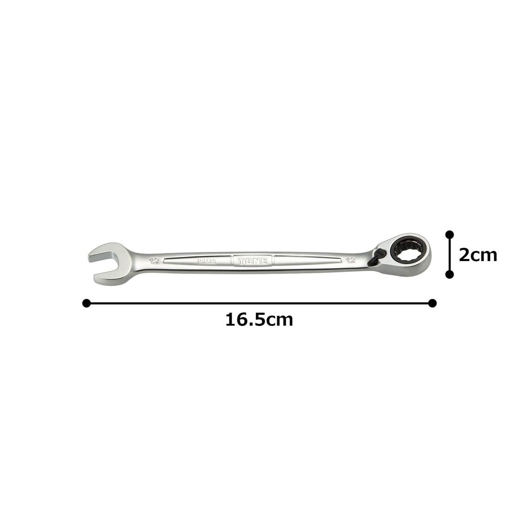 TONE Switchable Ratchet Box Wrench Width Across Flats 12mm RMR-12