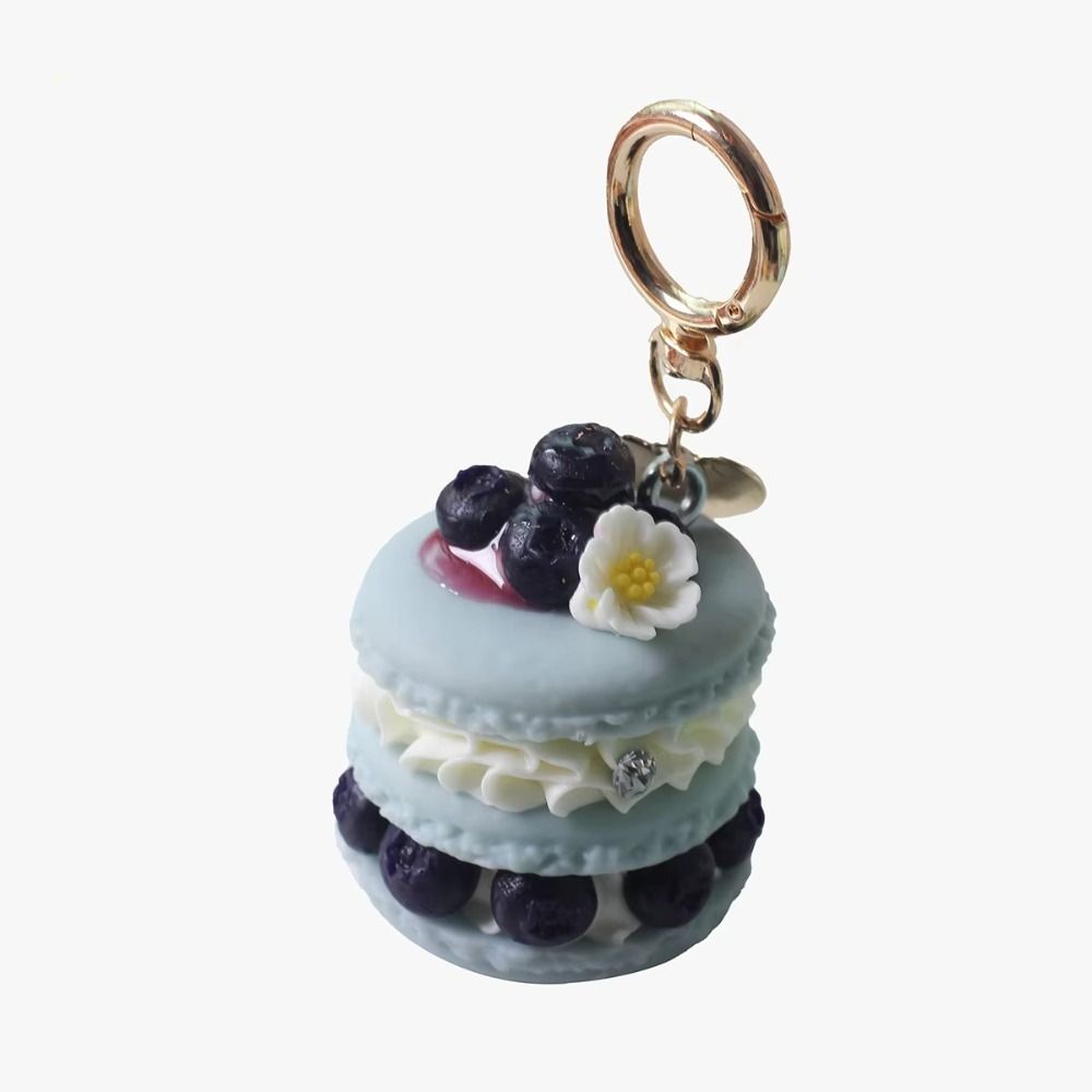 Simulation Cake Keychain Simple Funny Food Keyring Fashion Fruit Dessert Pendant  Best Friend Gift
