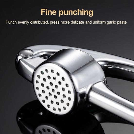 Пресс для чеснока из цинкового сплава, эргономичная ручка, портативная давилка для чеснока с мелкой сеткой, кухонный гаджет