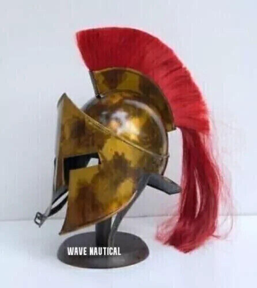 Greek Achilles Spartan Helmet Movie King Leonidas Medieval Roman Liner