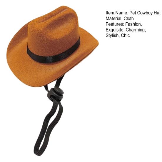 Ковбойская шляпа для питомца, мини-кепка для косплея, бандана, шарф, аксессуары для костюма на Хэллоуин для маленьких и средних собак, кошек, украшение для вечеринки