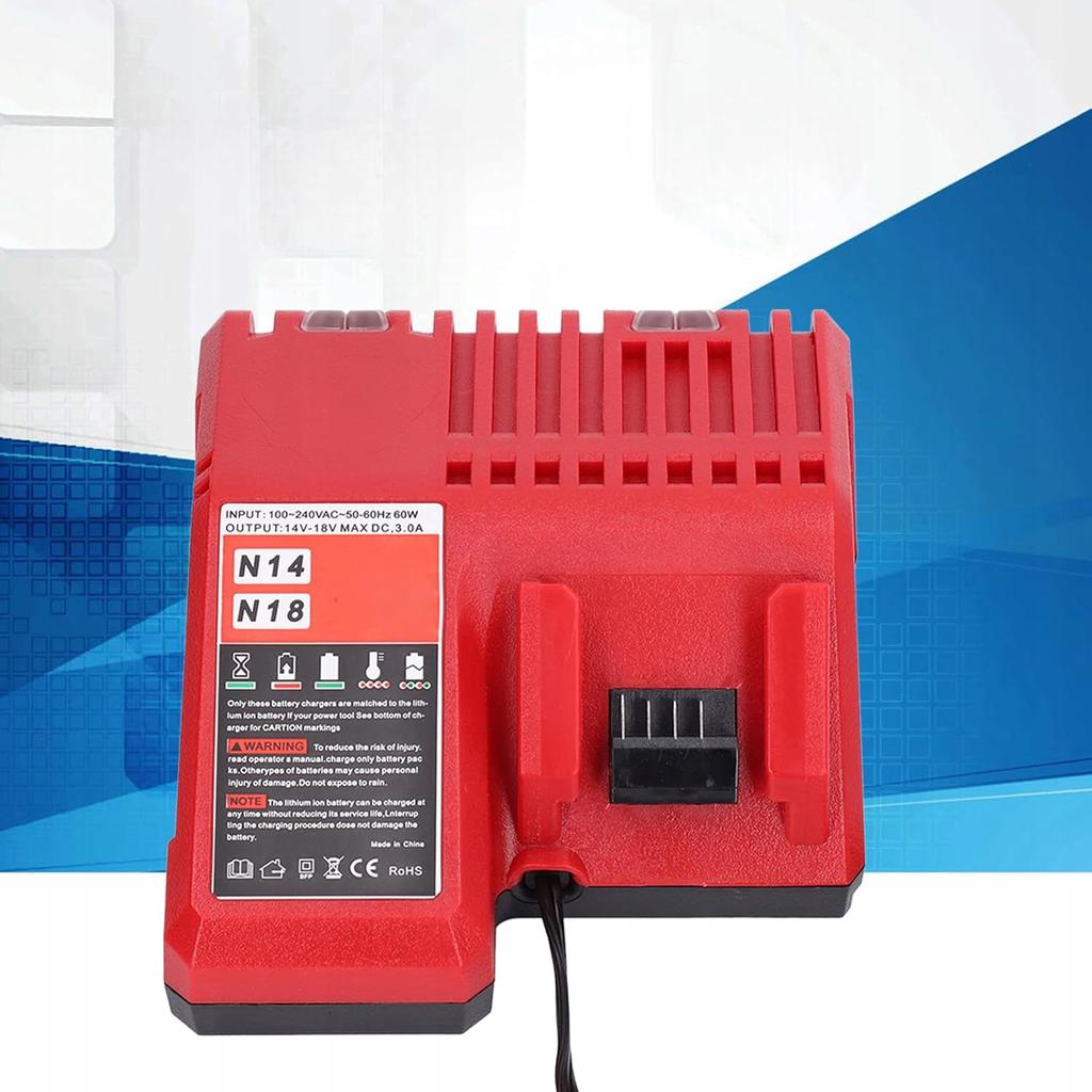 Rosfix VoltPlus M12-18FC PowerDock - Зарядное устройство Milwaukee | 12В-18В | 3А | Светодиод | ABS | Совместимо с M14, M18