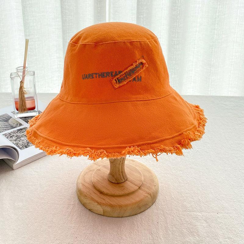 Hat Women'S Summer Big Brim Japanese Face Cover Summer Big Brim Fisherman Versatile Shade Tide Fashion Sunscreen Hat