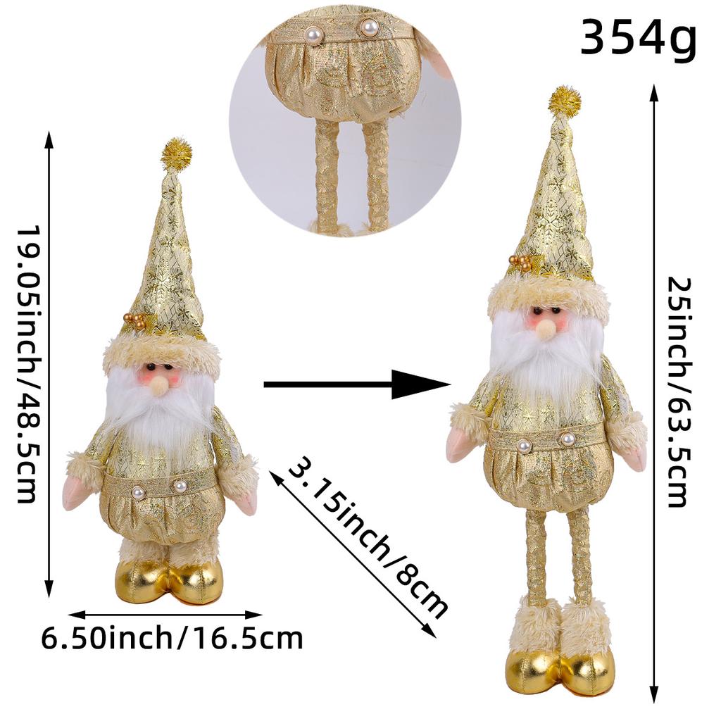 A Variety of Christmas Standing Telescopic Doll Hotel Window Christmas Snowman Elk Doll Decorative Ornaments