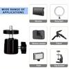 1/4" Swivel Mini Ball Head Screw Tripod Mount for GoPro 12 11 10 9 Insta360 X3 DSLR Camera Camcorder Light Bracket Accessories