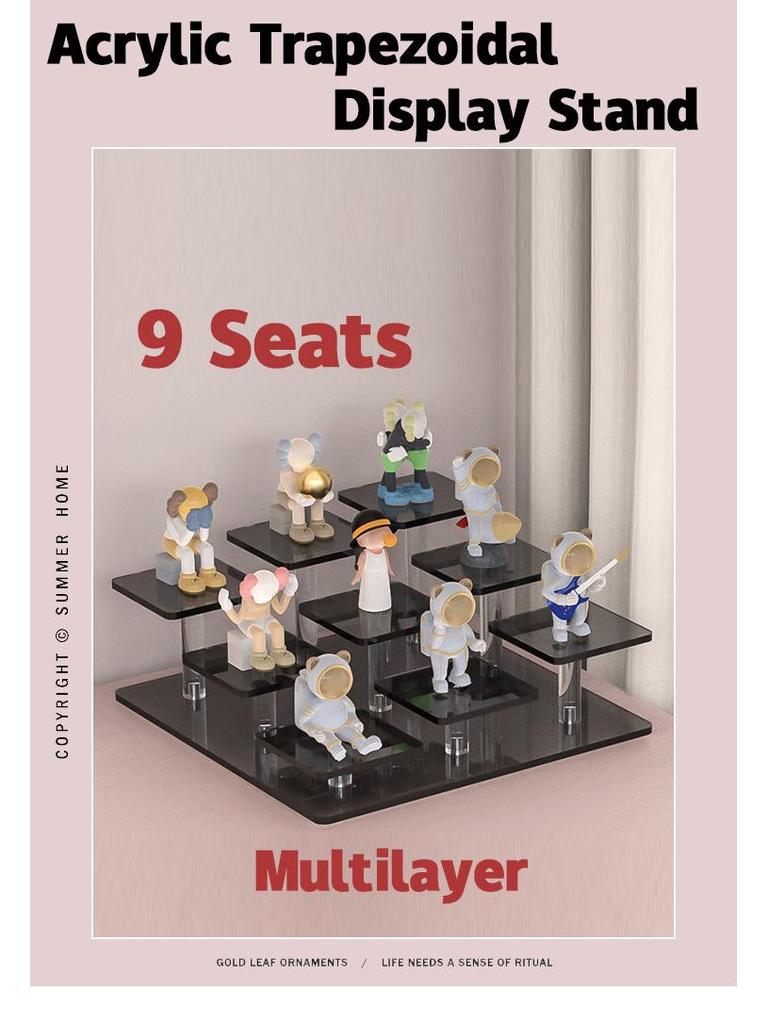Transparent Acrylic Display Stand for Action Figures, Blind Boxes, Dolls, and Desserts