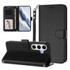 For Samsung Galaxy S24 FE Leather Case Wallet Stand Phone Cover with Wrist Strap