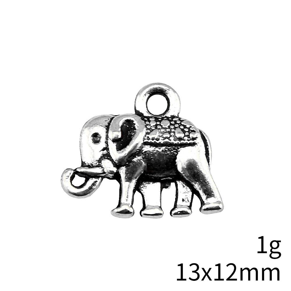 Рождественские украшения Шарм Итальянский браслет Маленькие шармы в виде слонов Подвеска Сувенирные подвески для изготовления ювелирных изделий