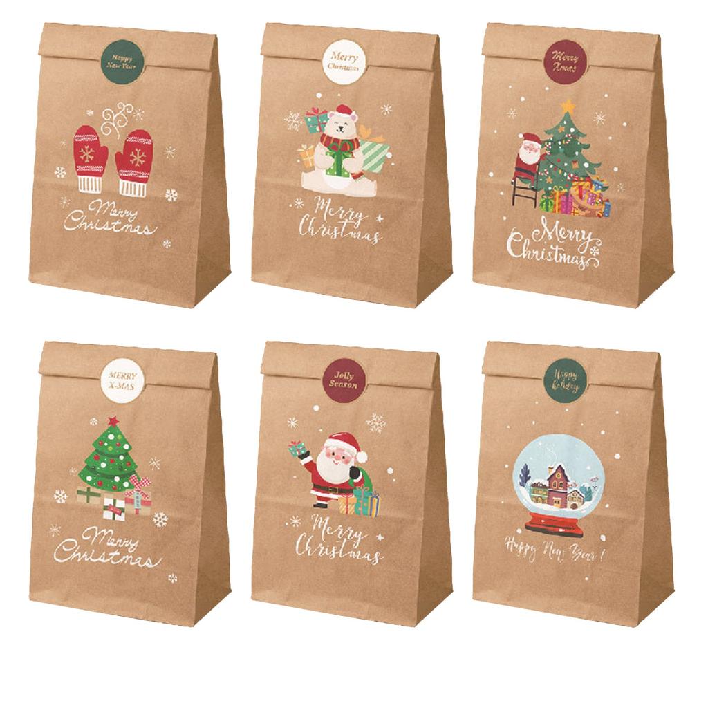 Christmas Gift Bag Gift Packaging Bag Claus Flat Paper Bag Christmas Eve Packaging Bag