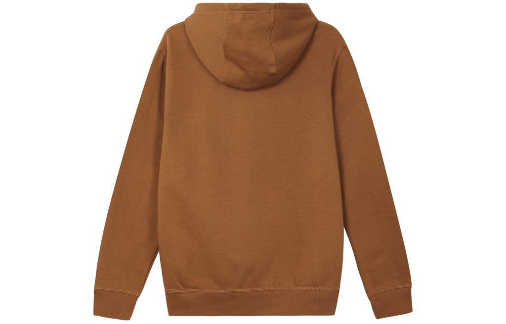 Nike Club Swoosh Men's Logo Drawstring Pullover Hooded Sweatshirt Tawny 916271-290