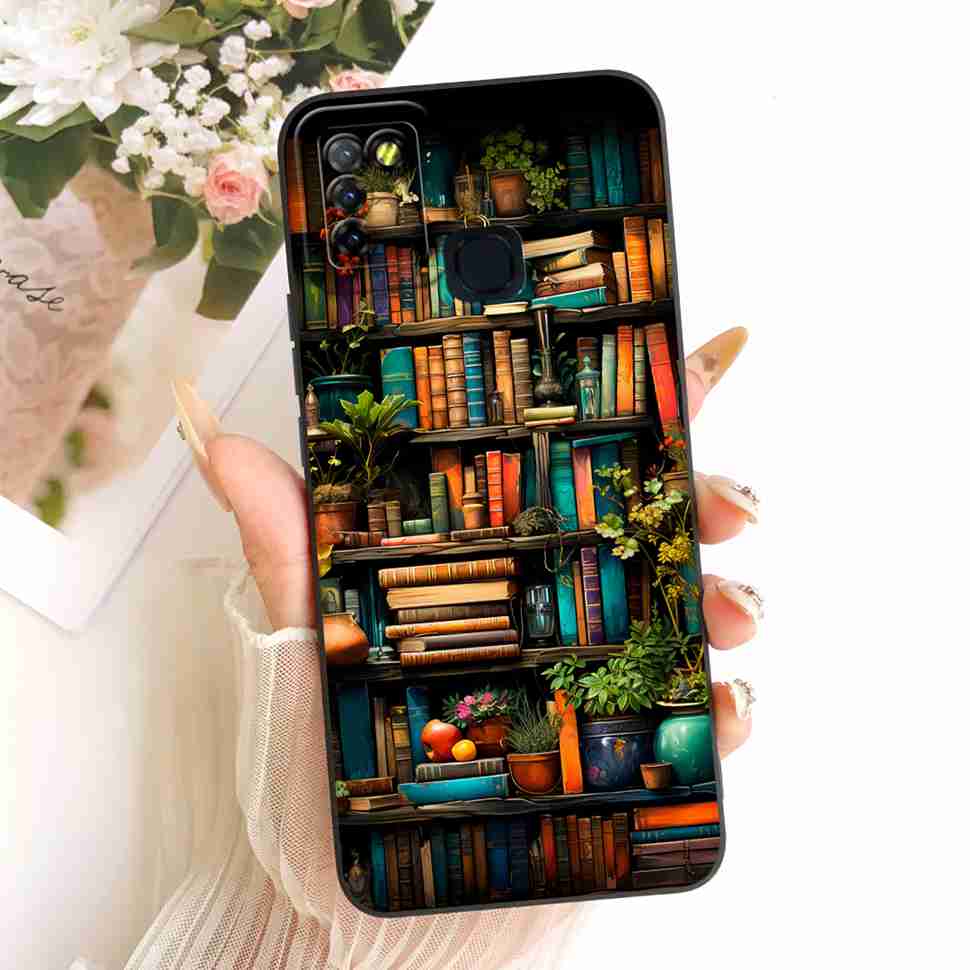 Чехол для Infinix Hot 10 Lite X657B Милый мультяшный принт кошки Силиконовая задняя крышка Чехлы для защиты телефона Infinix Hot 10Lite