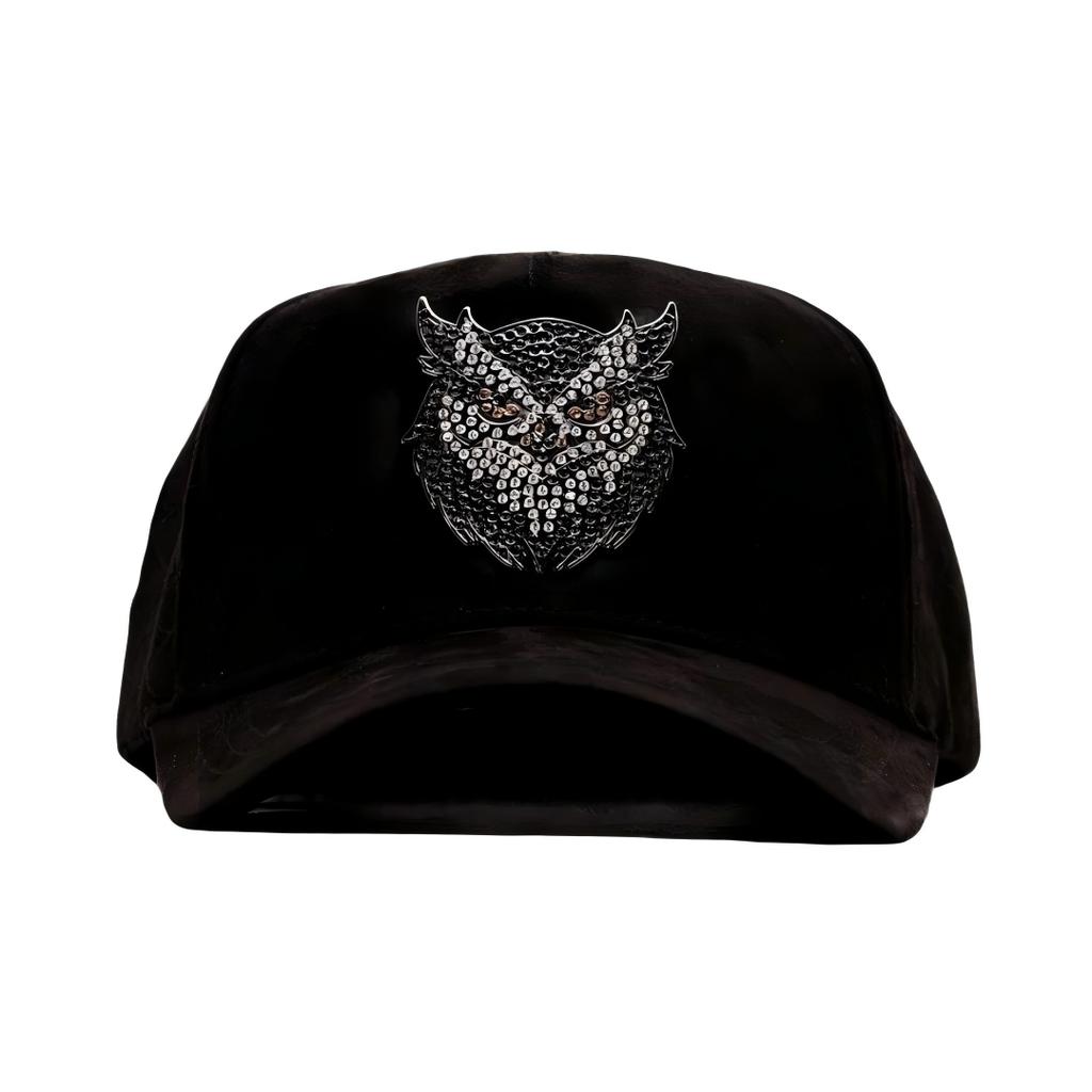 High Quality 5-Panel Curved Brim Baseball Cap with Rhinestone Embellishments Terry Fabric Dobby Style-Sporty Unisex Adult Hat