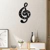 Wall Clock Art Decor Trendy Decoration Watch Musical Note Hanging Sculpture for Farmhouse