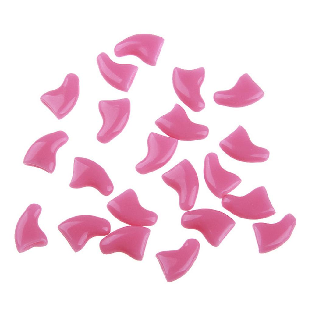 Силиконовые мягкие колпачки для когтей кошек, защита для когтей питомца, с бесплатным клеем и аппликатором для котят, 20 шт./лот