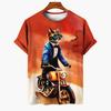 Unisex T-Shirts Cat Graphic T-Shirt 3D Animal Print Short Sleeve Tops Summer Tees Streetwear Oversized Loose Men's Clothing 6XL