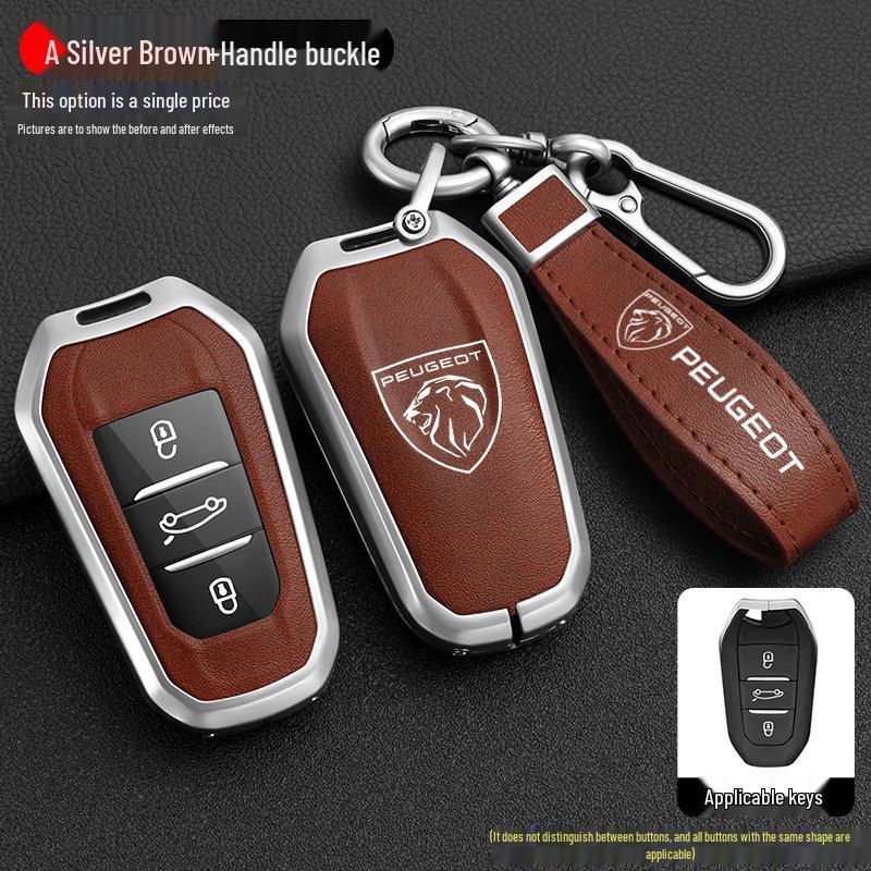 Peugeot 408 Car Key Cover Compatible with 4008, 308, 3008, 508, 5008, 2008 Models - Snap Button Shell