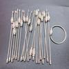 10 Pcs Stainless Steel Steel Wire Keychain with Screw Lock Wire Lock  Outdoor Tool Accessories