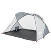 VidaXL Tente de plage 2 personnes gris escamotable imperméable, tente, tente de jardin, abri extérieur, tente de camping, 4004160