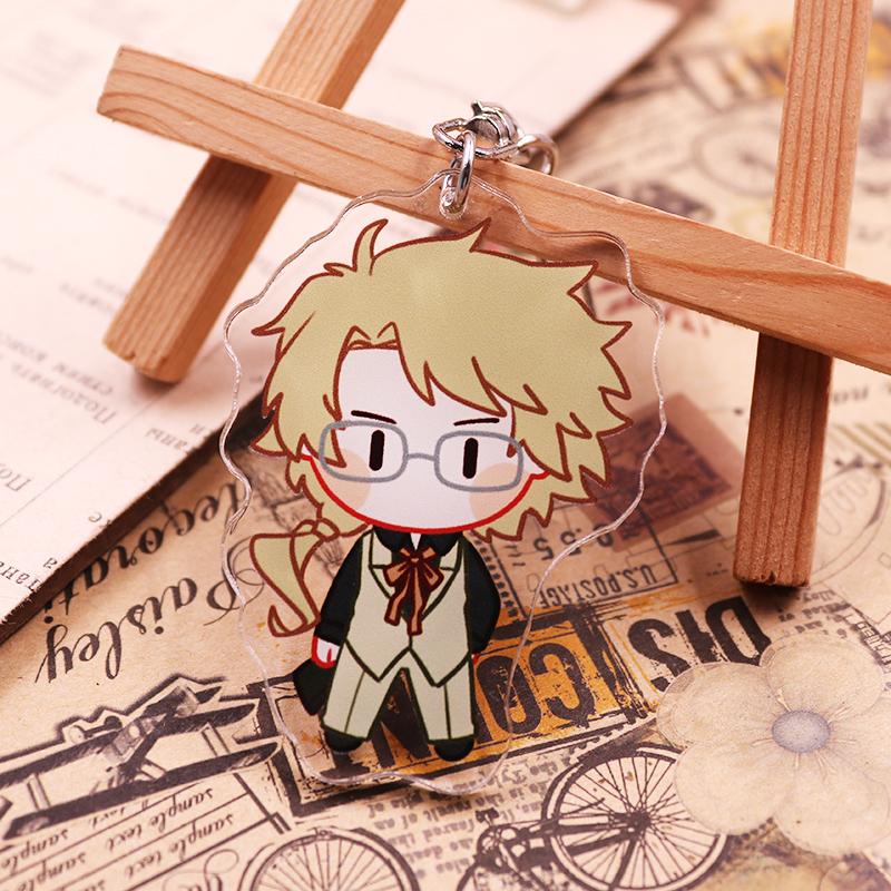 Брелок Bungo Stray Dogs Игрушки Версия Q Накадзима Ацуси Йосано Акико Куникида Доппо Мори Огай Пластиковый Брелок Подарок Игрушка