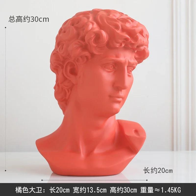Resin Retro Home Decor David Portraits Bust Figurines Mini Gypsum Desk Decoration Crafts Sculpture Sketch Practice Gift