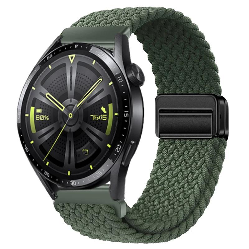 22 мм 20 мм Плетеный нейлоновый ремешок для Huawei Watch 4/3/GT4-3 Samsung Watch 6/5/4/3 Тканевый браслет Наручный ремешок Amazfit GTR 4/GTS4