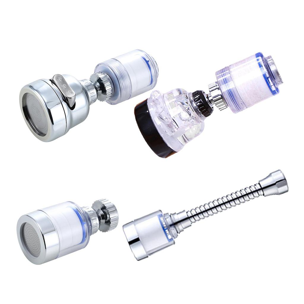 360 Rotation Tap Faucet Water Filter Reduces PP Cotton Calcium Sulfite