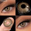 FUNSACHY 1 пара коричневых линз, цветные контактные линзы, натуральные модные контактные линзы для глаз, мягкие цветные линзы для глаз, косметические зрачки