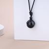 Koai 18mm Obsidian Amulet Pendant Adjustable for Men and Women Necklace, Length,