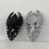 Готический череп ворона Настенная скульптура черепа вороны Поддельный животный подвесной настенный декор Жуткая голова Настенное искусство