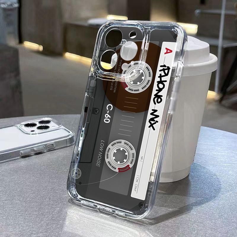Ретро-кейс в виде кассеты для Xiaomi 15T Pro 14T 12T 14 13T 11 Lite 4G 5G Poco X7 F7 F6 X6 X5 F5 Pro Ударопрочный защитный чехол