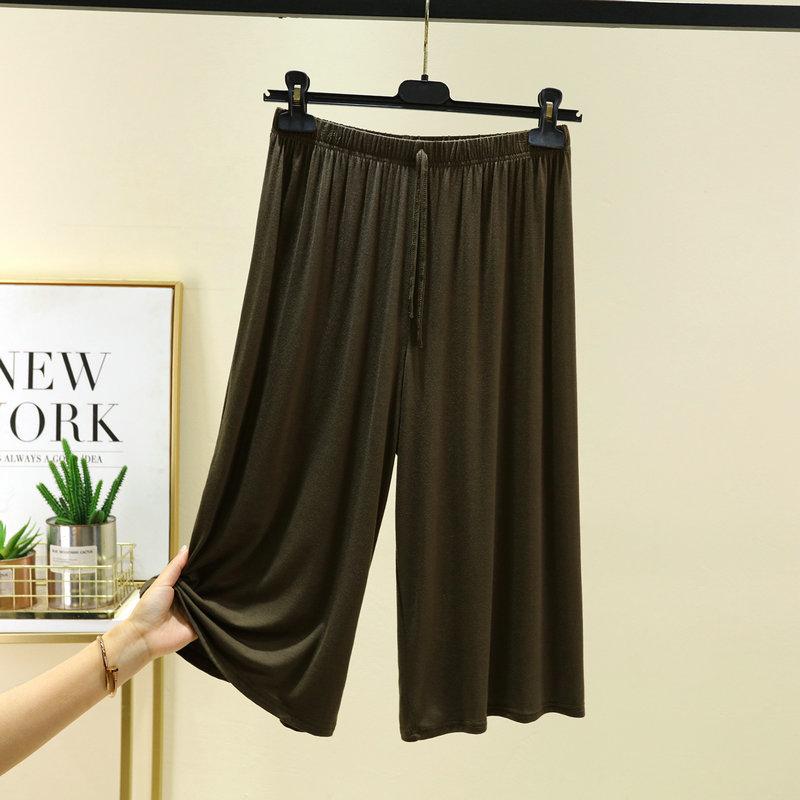 Женские летние простые удобные брюки с широкими штанинами больших размеров, повседневные шорты для дома