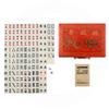 144 Tiles Mini Chinese Numbered Mahjong Set with Antique Storage Box Chinese Traditional Mahjong Family Tabletop Game Leisure