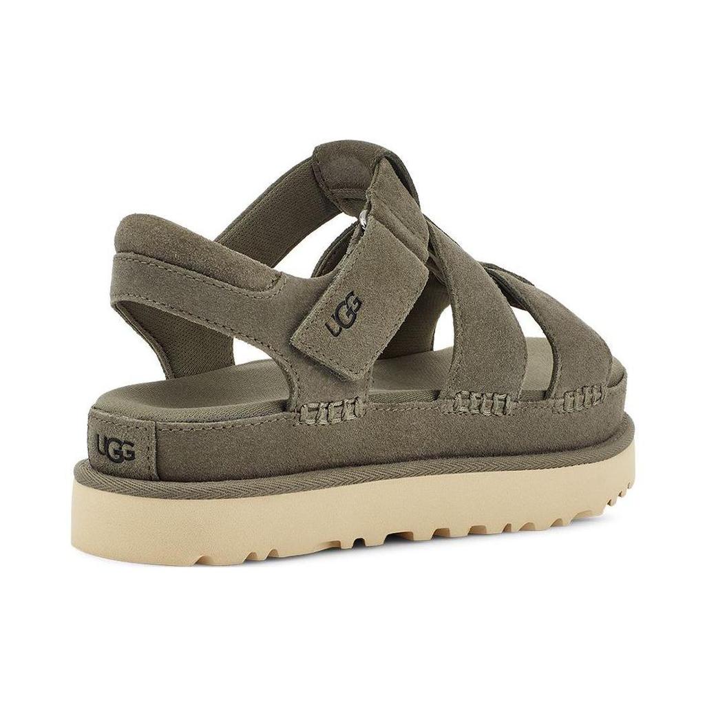 UGG Модная сандалия из спилка коровьей кожи Женская Мох Зеленый 1137890-MSG