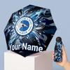 Brighton & Hove Albion Football Manual Five Fold 8 Rib Umbrella Support Custom Text, Lightweight Travel Umbrella